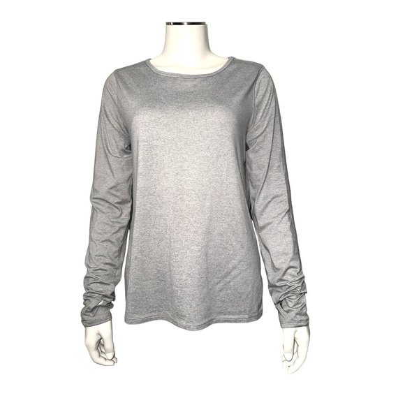 All in Motion Gray Active Long Sleeve Top 95% Recycled Polyester Size XL - Picture 1 of 8